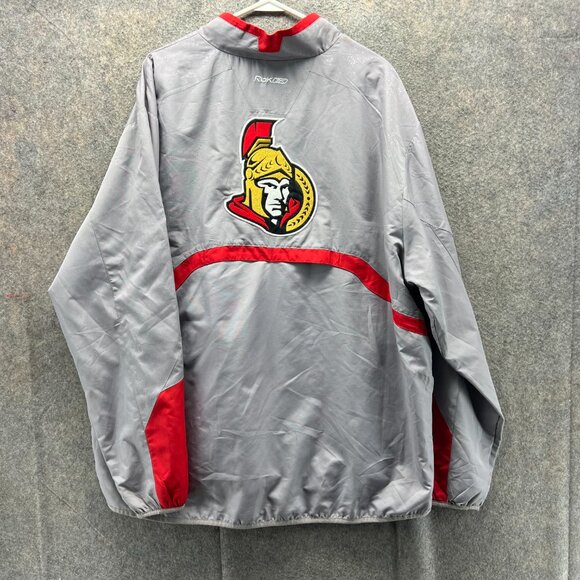 Ottawa Senators Jacket Men 2XL Gray Red Pullover NHL Center Ice Reebok Anorak - Picture 2 of 11